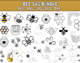 Paquete SVG de abejas: imágenes prediseñadas de abejas, citas y juegos de palabras (descarga digital)