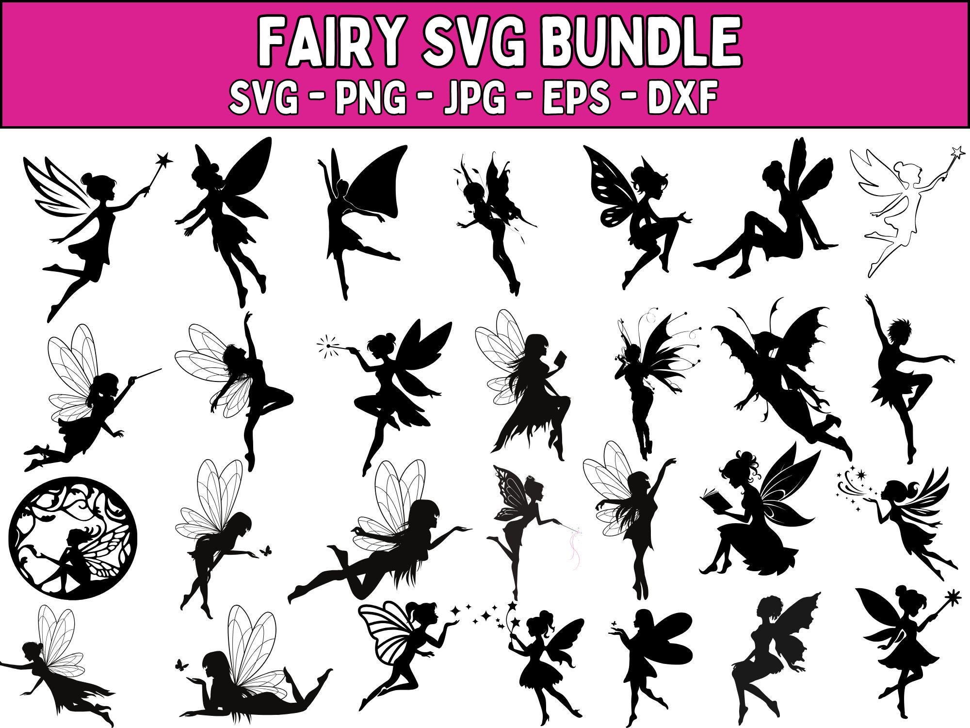 Fairy SVG Bundle: Clipart, Silhouette, and Cut Files (Digital Download