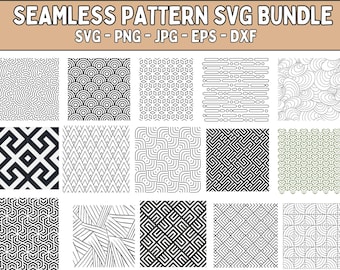 Floral & Geometric Pattern SVG Bundle: Seamless Designs (Digital Download)