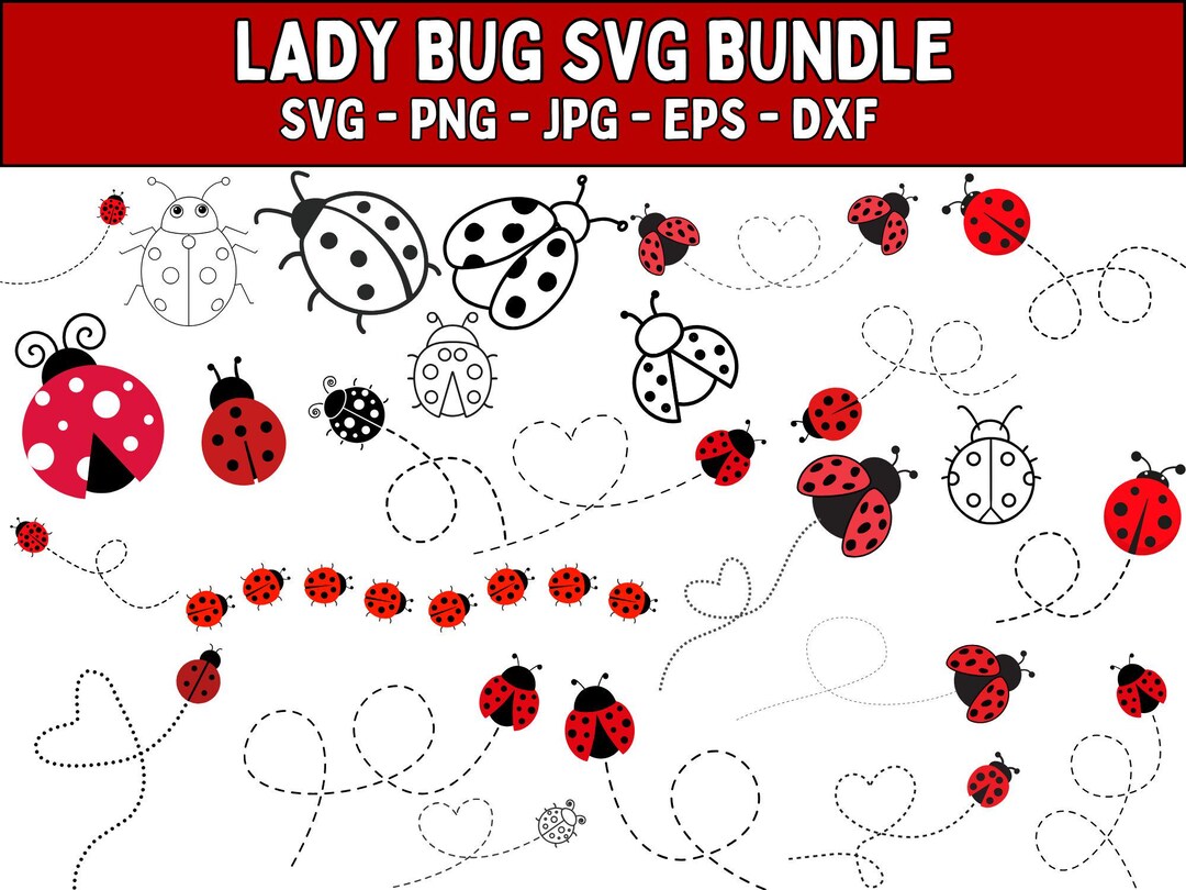Ladybug SVG Bundle: Layered Ladybug Files for Cricut (digital Download ...