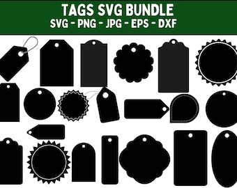 Paquete SVG de etiquetas: Plantillas de etiquetas de regalo, archivos de corte (descarga digital)