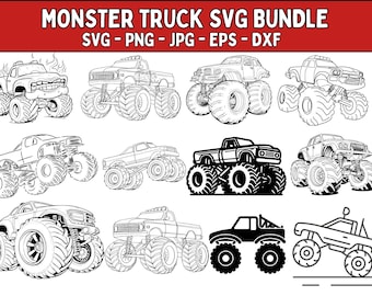 Monster Truck SVG Bundle: Off Road Vector Graphics (Digital Download