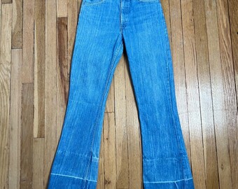 80's Levi's リーバイス 684 フレアデニム Big Bell 濃紺 W28 オレンジ