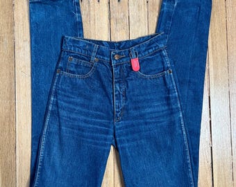 70s Vintage Fiorucci Safety Jeans High Rise Slim Skinny Fit Locker Tag Size 24