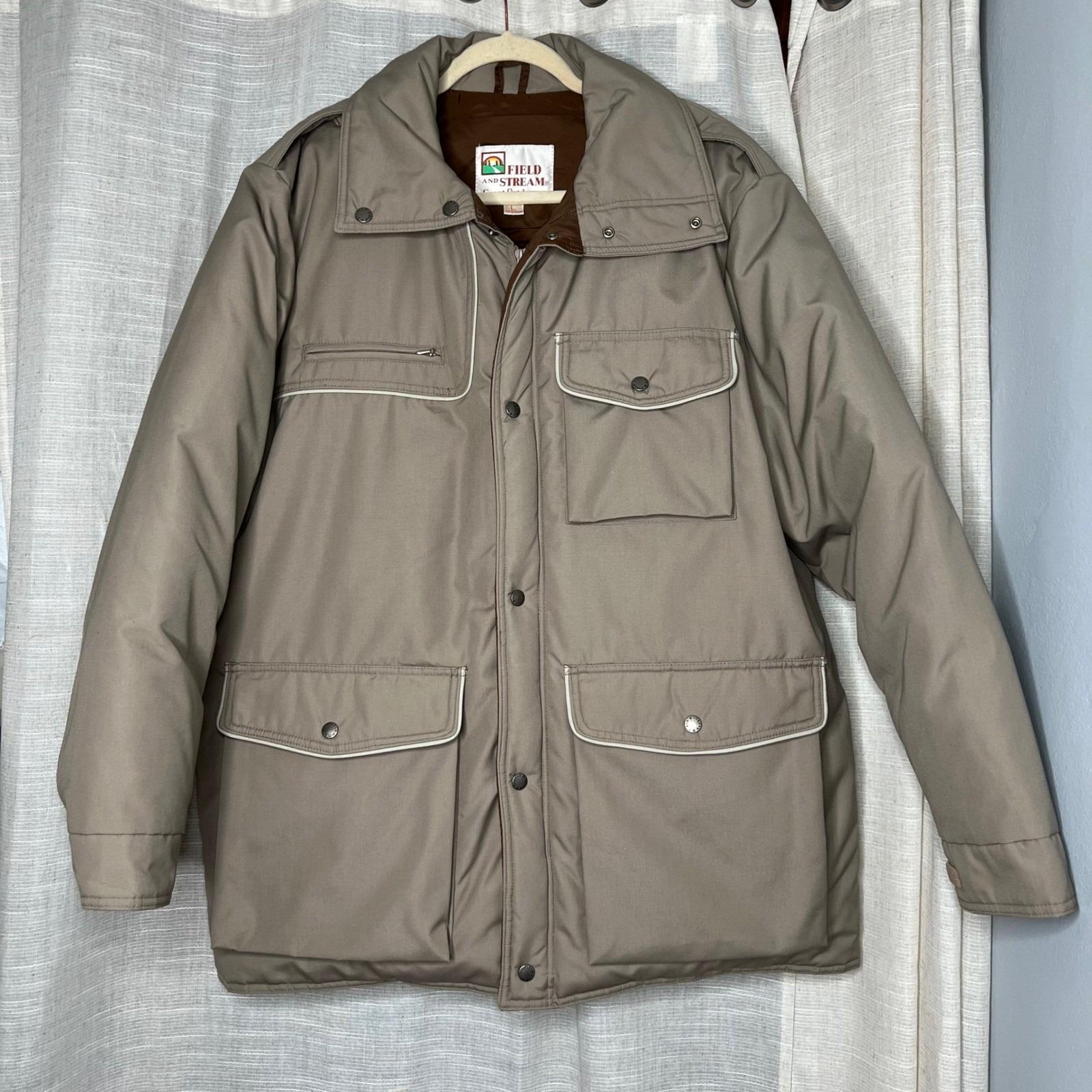 Parka Isotherme Vintage Field & Stream Pour Homme - Taille L, Occasion, Doublure Duveteuse
