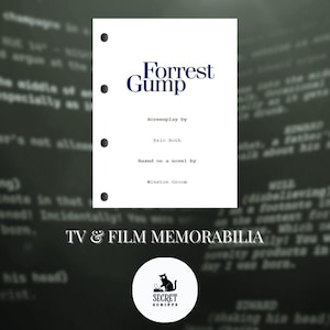 FOREST GUMP Sceneggiatura completa, Sceneggiatura del film, Sceneggiatura, Sceneggiatura del film, Memorabilia, Regalo, Regalo del film