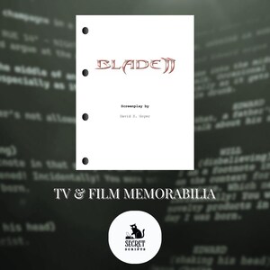 BLADE 2 Sceneggiatura completa, Sceneggiatura del film, Sceneggiatura, Sceneggiatura del film, Memorabilia, Regalo, Regalo del film