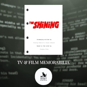 THE SHINING Sceneggiatura, Sceneggiatura del film, Sceneggiatura, Sceneggiatura del film, Memorabilia, Regalo, Regalo del film