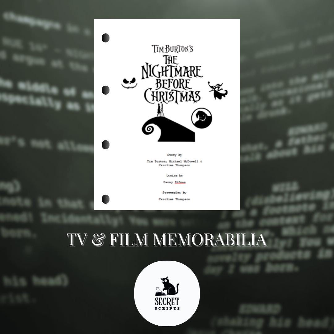 The Nightmare Before Christmas Screenplay: Movie Film Script ...