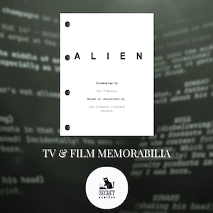 ALIEN Movie Script: Film Memorabilia Gift