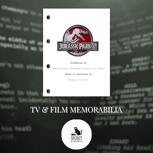 Jurassic Park III Full Screenplay: Movie Film Script Memorabilia
