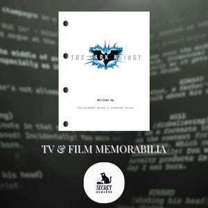 Sceneggiatura di IL CAVALIERE OSCURO, Sceneggiatura del film, Sceneggiatura, Sceneggiatura del film, Memorabilia, Regalo, Regalo del film