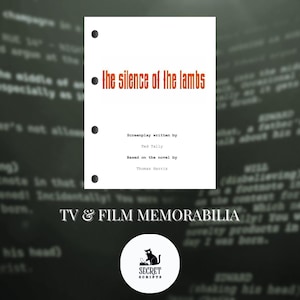 The SILENCE of the LAMBS Screenplay, Movie Script, Screenplay, Film Script, Memorabilia, Gift, Movie Gift
