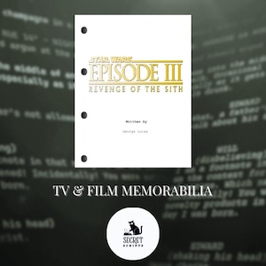 STAR WARS Episode III. Revenge of the Sith Full Screenplay, Movie Script, Screenplay, Film Script, Memorabilia, Gift, Movie Gift