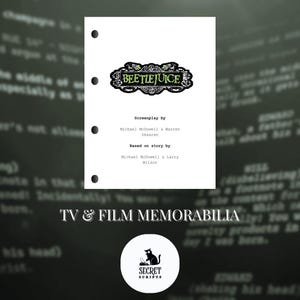 BEETLEJUICE Full Screenplay, Movie Script, Screenplay, Film Script, Memorabilia, Gift, Movie Gift