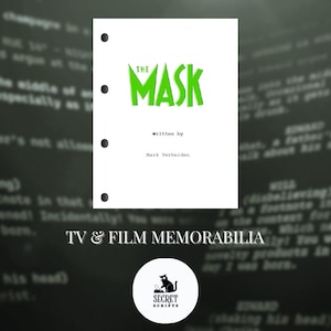 The MASK Screenplay, Movie Script, Screenplay, Film Script, Memorabilia, Gift, Movie Gift