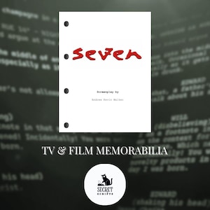 SETTE Sceneggiatura completa, sceneggiatura del film, sceneggiatura, sceneggiatura del film, cimeli, regalo, regalo del film