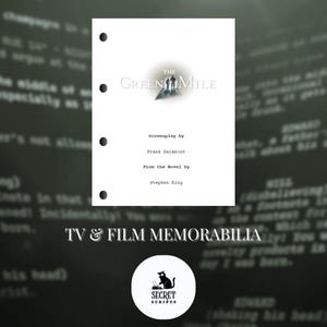 The GREEN MILE Screenplay, Movie Script, Screenplay, Film Script, Memorabilia, Gift, Movie Gift