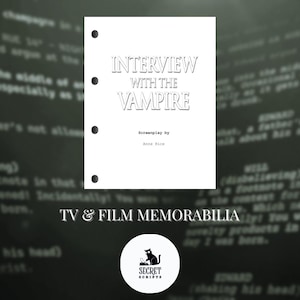 INTERVIEW with the VAMPIRE Full Screenplay, Movie Script, Screenplay, Film Script, Memorabilia, Gift, Movie Gift