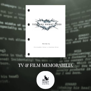 Il CAVALIERE OSCURO - IL RITORNO Sceneggiatura, Sceneggiatura del film, Sceneggiatura, Sceneggiatura del film, Memorabilia, Regalo, Regalo del film