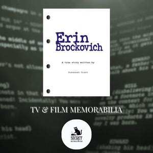 ERIN BROCKOVICH Scénario complet, Scénario de film, Scénario, Scénario de film, Souvenirs, Cadeau, Cadeau film