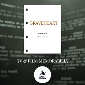 BRAVEHEART Sceneggiatura completa, Sceneggiatura del film, Sceneggiatura, Sceneggiatura del film, Memorabilia, Regalo, Regalo del film