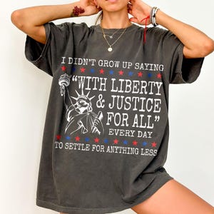 Liberty and Justice For All PNG, Human Rights 4th of July Design, Equality Protest Digital Download for Shirt, Resist DEI Patriotic Graphic