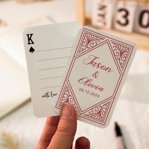 Custom Wedding Guest Book Playing Cards,Wedding Guest Book Alternative,Blank Playing Cards,Bridal Shower Favors
