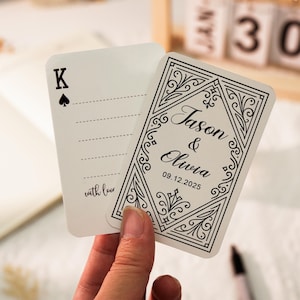 Custom Wedding Guest Book Playing Cards,Wedding Guest Book Alternative,Blank Playing Cards,Bridal Shower Favors