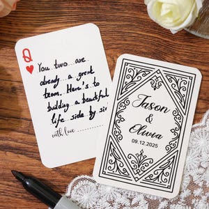 personalized Wedding Guest Book Playing Cards,Wedding Guest Book Alternative,Blank Playing Cards,Bridal Shower Favors