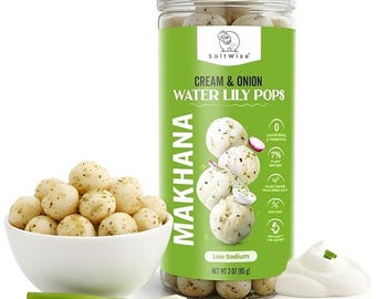 SaltWise Cream Onion Water Lily Pops | Vegan, Gluten-Free Snack Crunch