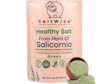 Green Salicornia Salt, Low Sodium Plant-Based Salt Substitute