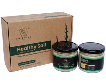 Green Salicornia Salt, Low Sodium Umami Seasoning (14.10 Oz/400g)