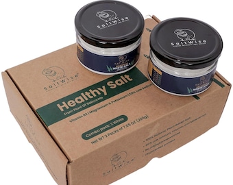 Salicornia White Salt, Low Sodium, Gluten Free, Vegan (14.10 Oz/400g)