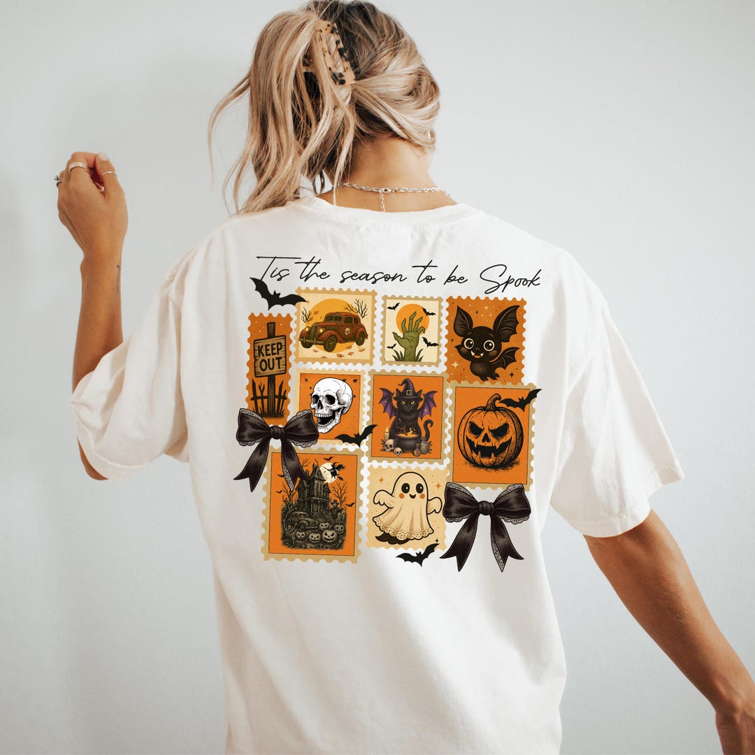 Vintage Halloween Shirt Spooky Fall Tee, Tis the Season to Be Spook ...