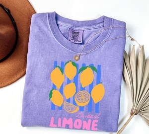 T-shirt Montepulciano Lemon Art - Motif Citron Toscane Italien Vintage Pour Amoureux De L'Italie