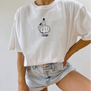 Subtle Anti Trump Shirt, Comfort Colors Lemmons F*ck Trump Tee, FDT Flower Shirt, Democrat Shirt, Feminist TShirt, Political Protest Tee