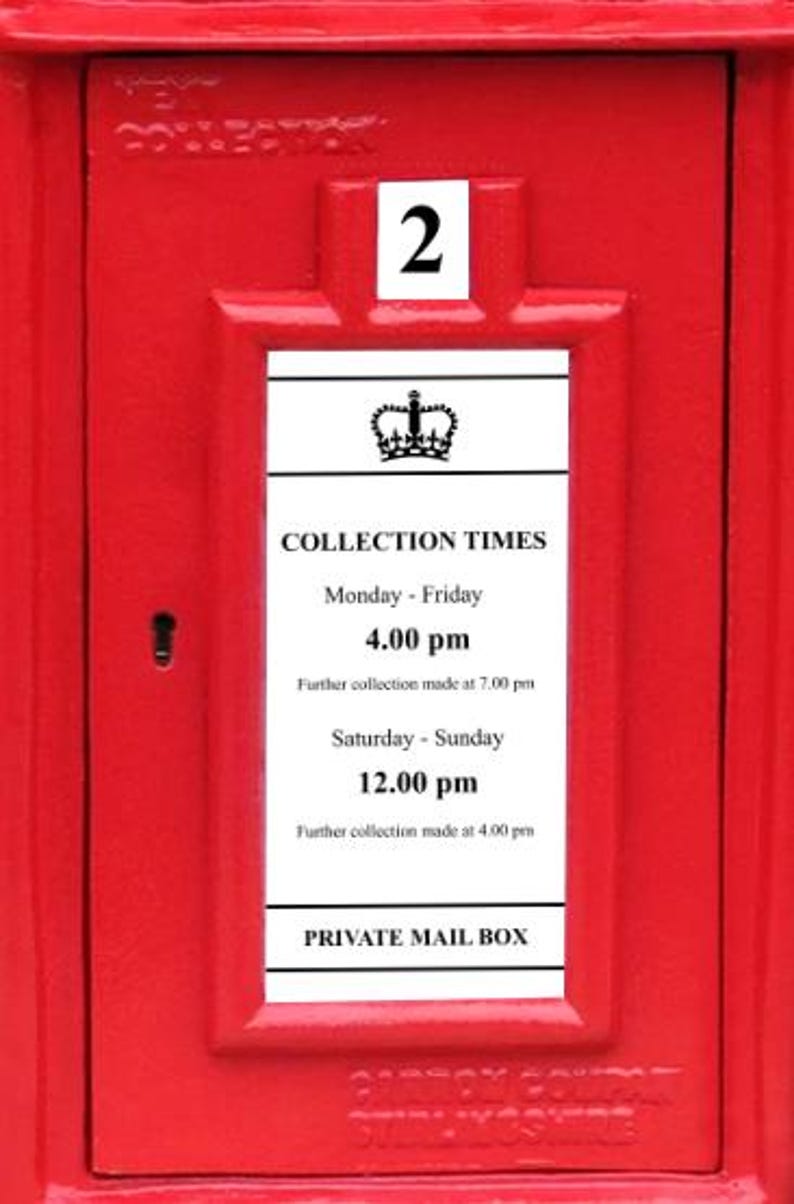 Post Box Signed Replacement Decals / Signage for Irish & UK Post Boxes - Etsy