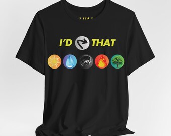 Eu pegaria essa camiseta unissex de manga curta com estampa gráfica de Magic: The Gathering, presente engraçado para Commander e EDH.