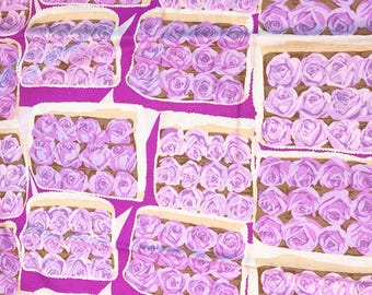 Rose Squares Cotton Quilt-Sewing Fabric