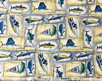 Fishing and Sailboat Fabric by the Yard