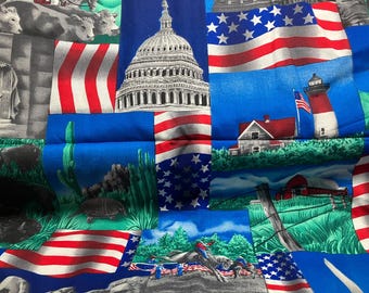God Bless America Patriotic Quilt-Sewing Fabric by Springs Industries