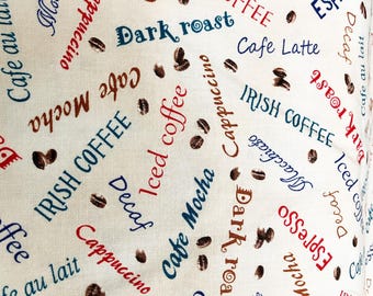 Coffee Names-Blends Cotton Quilt Sewing Fabric-Elizbeth Studios by the Yard