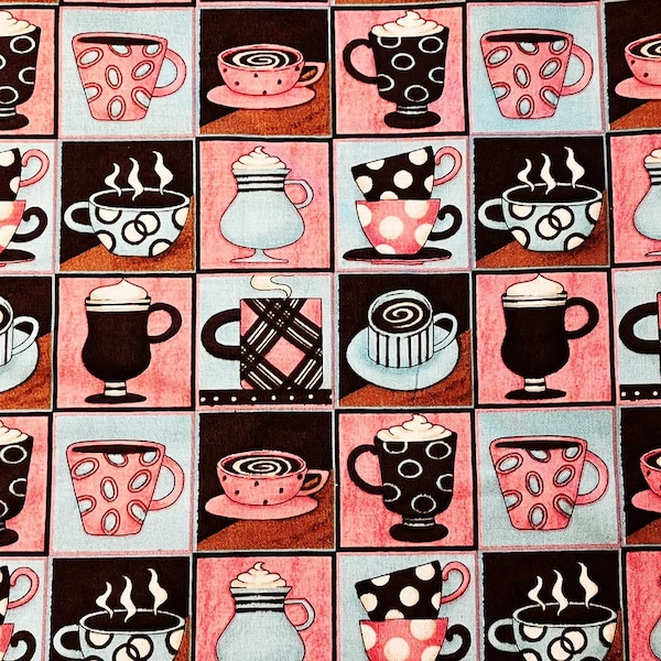 Debbie Mumm Coffee Fabric Out of Print-By The Yard or Half Yard