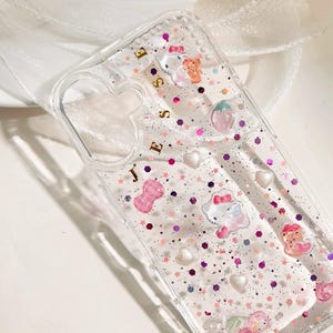 Funda de teléfono personalizada con nombre personalizado, diseño de Hello Kitty brillante y rosa, bonita y personalizada para iPhone 17, 16, E, 15, 14 Plus, 13, 12, 11 Pro Max, Samsung