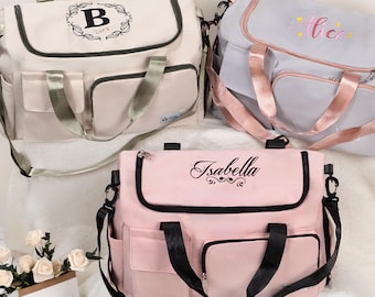 Duffle Bag Personalized Weekender Bag with Name Embroidered Wedding Bag Gift for Her Bridesmaid Bag for Bachelorette Party Large Travel Bags