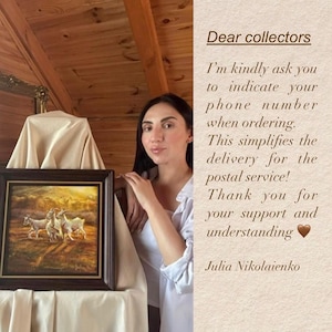 Children on Sled – Winter Christmas Miniature Oil Painting 10x10 cm – Snowy Landscape Art – Framed or Unframed – Cozy Childhood Memory image 12