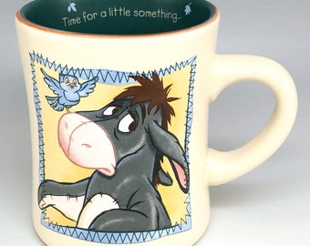 Tazza Disney Winnie the Pooh Eeyore Tazza da caffè in ceramica Time for a Little Something Blue Bird of Happiness Vintage