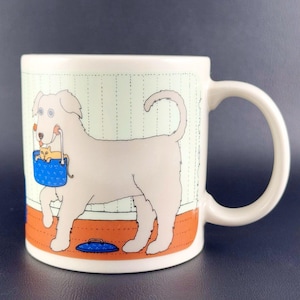 Taylor & Ng &quot;Doggie Do-Good&quot; Ceramic Mug, Vintage 1980s, Made in Japan