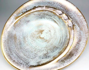 新品未使用・希少] TRINIDAD 置き型灰皿 陶器 ゴールドパターン 楽天